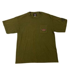 Harley Davidson Victoria TX Khaki Green T-shirt L